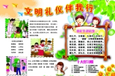 文明礼仪伴我行手抄报图片