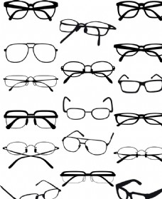 装饰品各式各样的眼镜矢量素材