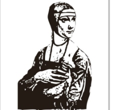 达芬奇的油画 抱貂的女子图片