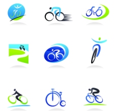 骑自行车运动标识图片