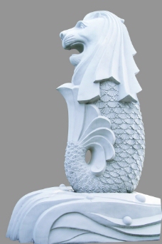 新加坡鱼尾狮雕像图片