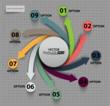 箭头业务分类分析信息图表设计图片
