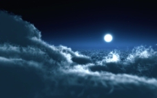 云海中的月色