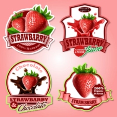 巧克力草莓标签免费下载
