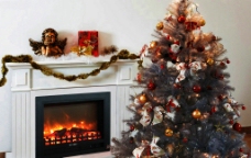 圣诞节伏羲电壁炉图片