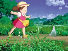 可爱小女孩动漫系列宫崎骏龙猫小女孩