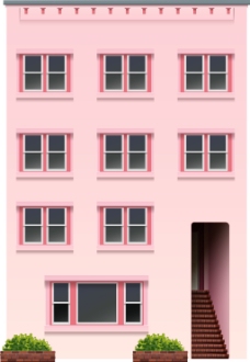 粉色楼房