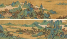 图片素材中国古代工笔画山水