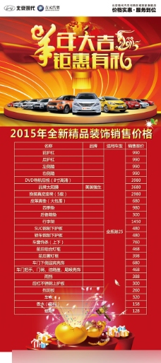 汽车新年促销海报PSD素材