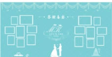 达芙尼蓝 婚礼背景 照片排版图片