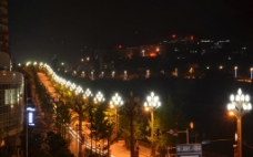 通江夜景图片