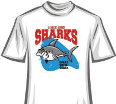 鲨鱼系列T恤印花