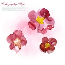 花朵创意创意水彩花朵图案插画图片PSD素材下载