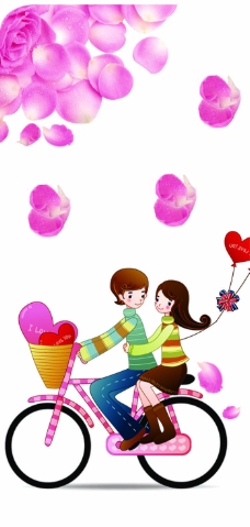 5G手机壳彩绘浪漫情侣图案