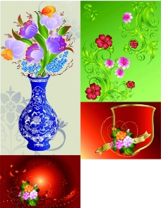 青花瓷花素材图片