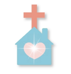 十字架爱心房子动态图标