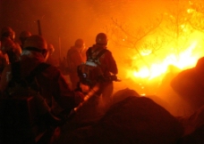 森林消防员 救火现场图片