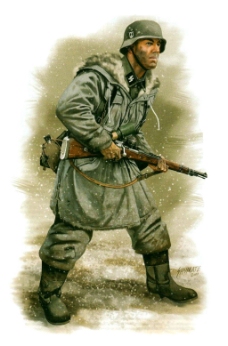 冬季作战的二战德军士兵