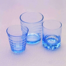 高清蓝色玻璃水杯