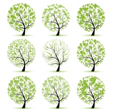 绿树矢量源文件素材图片