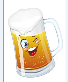 卡通表情啤酒素材