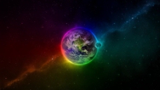 地球背景地球彩色宇宙背景图