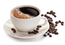咖啡杯纯咖啡粉冲泡效果图