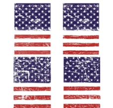 美国国旗印花破烂图片