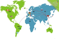 展板PSD下载矢量世界地图包含各个大洲