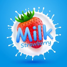 草莓牛奶海报设计