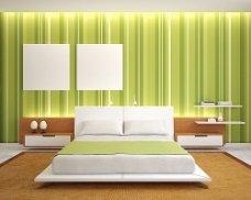 简洁装修绿色简洁卧室装修设计