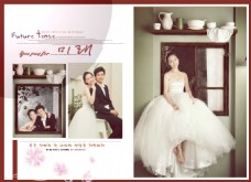 韩式幸福跨页婚纱模板PSD模板
