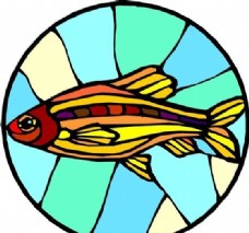 五彩小鱼 水生动物 矢量素材 EPS格式_0044