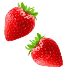 绿色蔬菜红色草莓矢量素材图片
