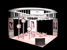 化妆品3D展厅效果图