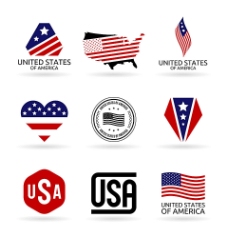 美国国旗标志设计