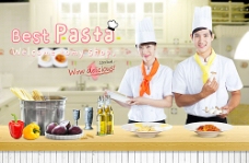 PSD韩国厨师跟美食素材