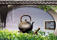 中国风设计中国风海报设计茶韵图片