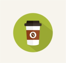 咖啡杯精致外卖咖啡图标矢量图