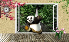 3d背景墙 功夫熊猫图片