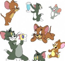 猫和老鼠电影卡通形象矢量CDR14