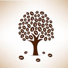 木材咖啡豆树木设计矢量素材图片