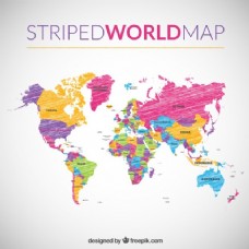 @世界条纹的世界地图