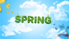 春季背景Spring春季活动海报背景PSD素材