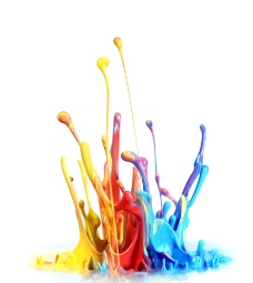 彩色飞溅的液体图片