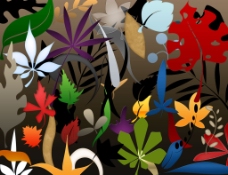 植物图案花纹植物花纹手绘树叶图案Photoshop笔刷下载
