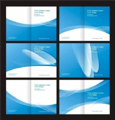 画册设计简洁蓝色画册封面设计矢量素材