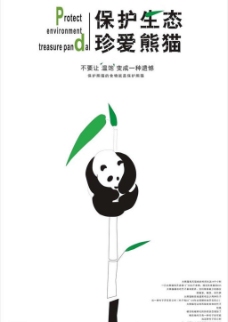 保护熊猫公益招贴