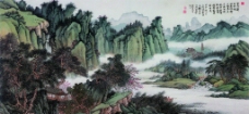 溪山松云图片