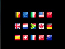 世界各国国旗flash图标素材